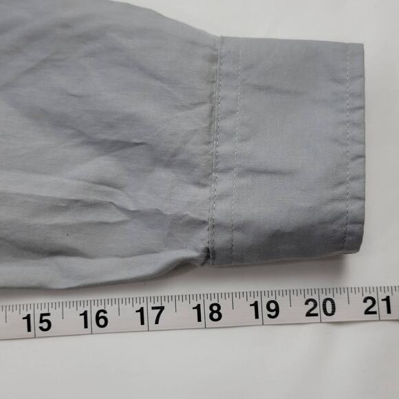 Tranquility Mayhem Long Sleeve Button Up Shirt Men's Size Large Gray Classic Top - Picture 7 of 10